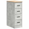 vidaXL Armadietto da Garage Grigio cemento 30x51x85 cm