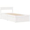 vidaXL Letto Cassetti e Materasso Bianco 100x200cm Legno Massello Pino