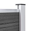 vidaXL Set Pannelli di Recinzione in WPC 872x105 cm Nero