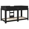 vidaXL Letto a Castello per Bambini Rovere Nero 100 x 200 cm