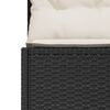 vidaXL Divano Giardino con Tavolo e Cuscini Circolare Nero Polyrattan