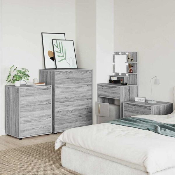 vidaXL Armadi di Stoccaggio 2 pcs Grigio Sonoma 80 x 48 x 105 cm