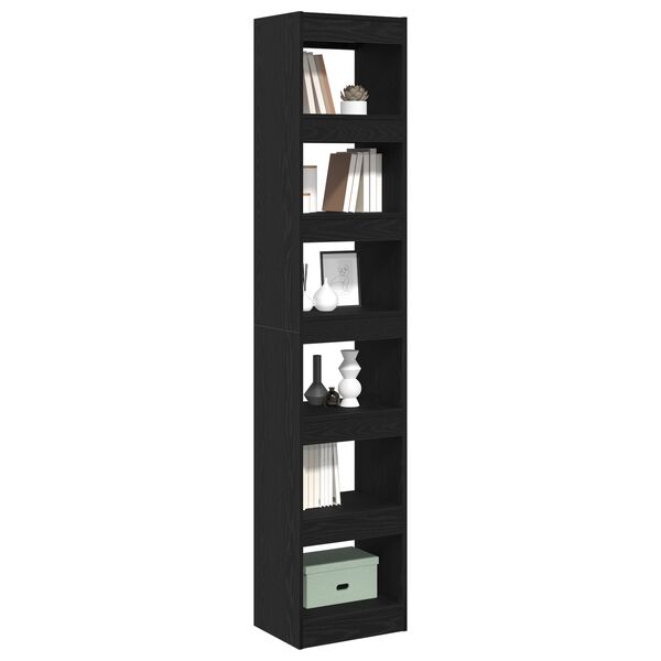 vidaXL Armadio per Libri Rovere Nero 40 x 30 x 198 cm