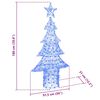 vidaXL Albero di Natale con 240 LED Blu 180 cm Acrilico