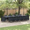 vidaXL Tavolo da Giardino Antracite 400 x 100 x 73 cm polyrattan