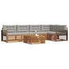 vidaXL Set di divani da esterno 6 pcs Grigio Naturale e Chiaro