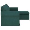 vidaXL Divano Verde Scuro 215 x 138 x 80 cm Tessuto