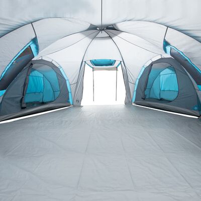 vidaXL Tenda da Campeggio a Cupola per 12 Persone Blu Impermeabile