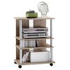 FMD Scaffale per TV/Hi-Fi con 3 Scomparti 65x40x79,2 cm in Rovere