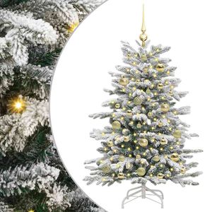 vidaXL Albero di Natale Artificiale con Rami Pieghevoli Bianco 120 cm