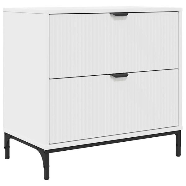 vidaXL Comodino Bianco 63.5 x 36 x 61 cm Legno multistrato