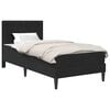 vidaXL Struttura letto con materasso Nero 90 x 190 cm Velluto