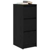 vidaXL Credenza Rovere Nero 29,5x34x76 cm in Legno Multistrato