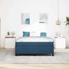 vidaXL Letto a molle con materasso Blu 140 x 190 cm Tessuto