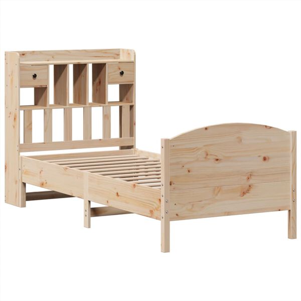 vidaXL Letto Libreria senza Materasso 90x200 cm Legno Massello Pino