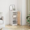 vidaXL Credenza Bianca 31,5x34x75 cm in Legno Massello di Pino