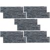 vidaXL Set 5 pz Pannelli di rivestimento per pareti in marmo nero 0,5 m²