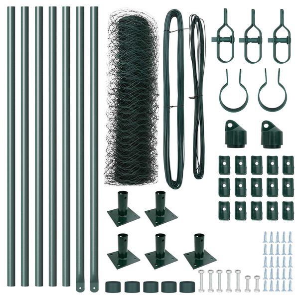 vidaXL Palo della recinzione Verde 10 x 0,5 m (rete da 50 mm)