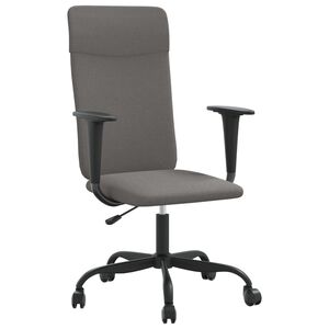 vidaXL Sedia da Ufficio Regolabile Grigio Scuro in Rete e Similpelle