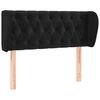 vidaXL Testiera ad Orecchio Nera 93x23x78/88 cm in Velluto