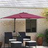 vidaXL Ombrello da giardino Rosso Bordeaux 248,5 x 247,5 x 160 cm