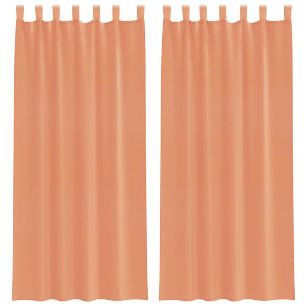 vidaXL Tende in Voile con Passanti 2 pz Terracotta 140x225 cm