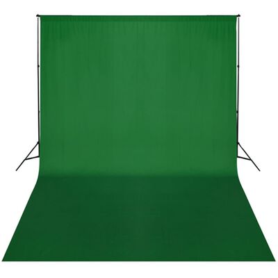 vidaXL Sistema Portafondali con Fondale Verde 300 x 300 cm
