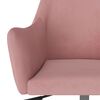 vidaXL Sedie da Pranzo Girevoli 4 pz Rosa in Velluto