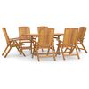 vidaXL Set da Pranzo da Giardino 7 pz in Legno Massello di Teak