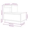 vidaXL Comodino Bianco 60x34x51 cm in Legno Massello di Pino
