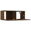 vidaXL Mobili TV 2 pz Rovere Marrone 80x30x30cm Legno Multistrato