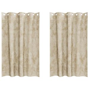 vidaXL Tende in Velluto 2 pz Crema 175 x 140 cm Velluto