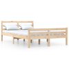 vidaXL Giroletto senza Materasso Ambrato in Legno Massello 140x200 cm