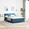 vidaXL Letto a molle con materasso Blu Scuro 160 x 200 cm Velluto