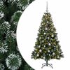 vidaXL Albero di Natale Artificiale con Palline 120 cm 150 LED