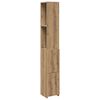 vidaXL Armadietto Bagno Rovere 25x25x170 cm Legno Multistrato