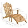 vidaXL Sedia da Giardino Adirondack con Poggiapiedi Massello di Teak