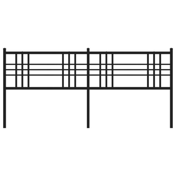 vidaXL Testiera di Ricambio in Metallo Nero 200 cm
