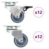 vidaXL Ruote Girevoli Gemellate 24 pz 50 mm