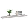 vidaXL Scaffali a Parete 2 pz Grigio Cemento 120x23,5x3,8 cm in MDF
