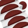 vidaXL Tappetini per scale autoadesivi 20 pz 56x17x3 cm Bordeaux Rosso Semicircolari
