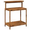 vidaXL Banco da Giardinaggio Esterno 86,5 x 48,5 x 106 cm Naturale