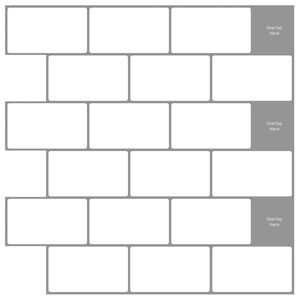 vidaXL Piastrella subway 20 pz Bianco e Grigio 30 x 30 cm