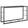 vidaXL Rastrelliera per Legna da Ardere Nera 110x30x61 cm in Acciaio