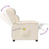 vidaXL Poltrona Massaggiante Crema in Velluto