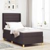 vidaXL Letto a molle con materasso Marrone 90 x 190 cm Tessuto