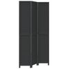 vidaXL Divisorio Ambienti 3 Pannelli Nero Legno Massello di Paulownia