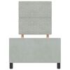 vidaXL Letto a molle con testiera Grigio chiaro 80 x 200 cm Velluto