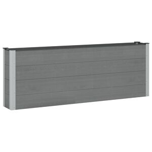 vidaXL Letto rialzato da giardino Nero 200 x 30 x 72 cm