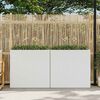 vidaXL Letti Rialzati da Giardino con 4 Vasi 2 pz in Polyrattan Bianco